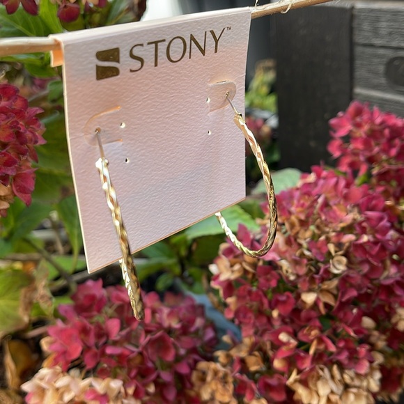 Gold Hoop Earrings - Picture 9 of 15